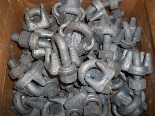 25 new altco 5/8&#034;  wire rope cable clamp galvanized steel u bolt saddle clamp for sale