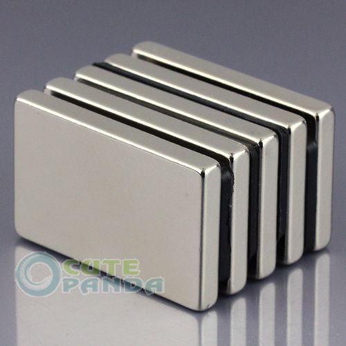 5 x Strong Block Cuboid Magnets 40mm x 25mm x 5mm Rare Earth Neo Neodymium N50
