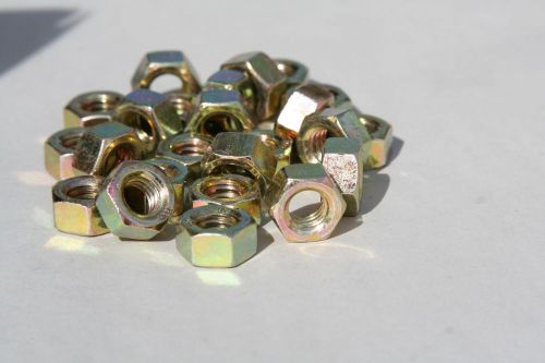 400 pieces  1/4-28 thru 1/2-20  hex  nuts grade 8 zinc yellow plated assortment for sale