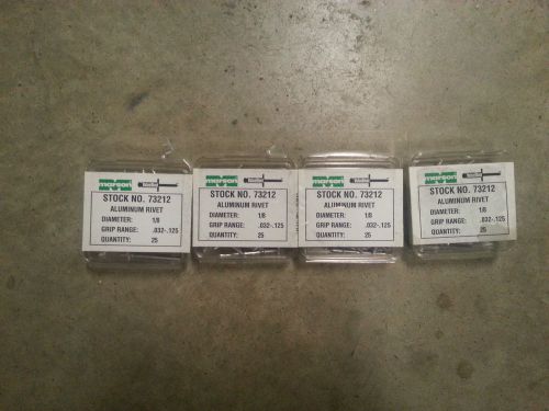 NEW Lot of 4 Marson 73212 Aluminum Rivet .032-.125 1/8 Diameter