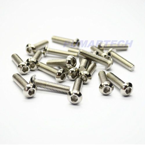M2 M2.5 ISO7380 M3 Stainless Steel A2 Hexagon Socket Button Head Screw 100PCS