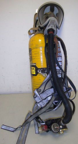 Msa air mask ultralite air mask w/ tank hoses regulators harness backpack used for sale
