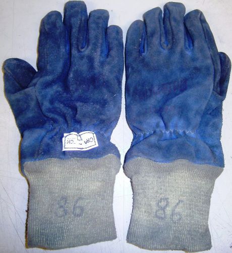 Small S SEI Firefighter Gloves Turn Out Bunker Gear #G66 Blue Leather