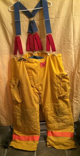 Turnout pants morning pride fireman&#039;s firemen firefighter pants 48x30 suspenders for sale
