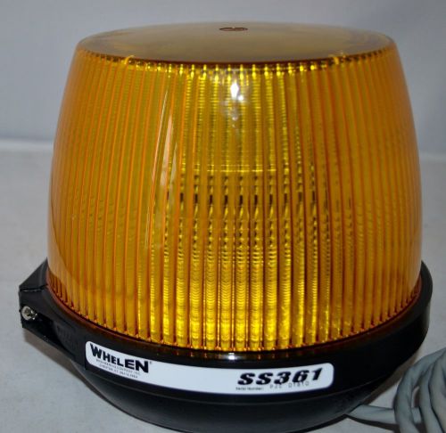 Whelen Strobe Light Beacon Warning Light Model: SS361 Color: Amber (New)