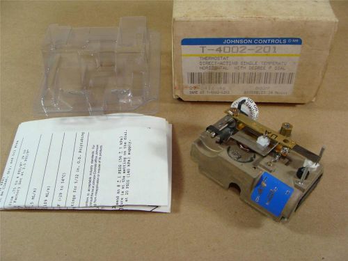 NEW JOHNSON CONTROLS T-4002-201 DIRECT ACTING SINGLE TEMP PNEUMATIC THERMOSTAT