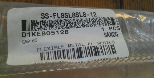 New Swagelok SS-FL8SL8SL8-12 316L SS Braid 1/2&#034; SWAGELOK Flexible Metal Hose