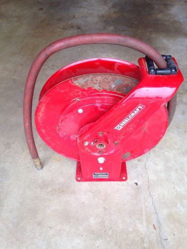 Reelcraft 7925 retractable hose reel with hose used for sale