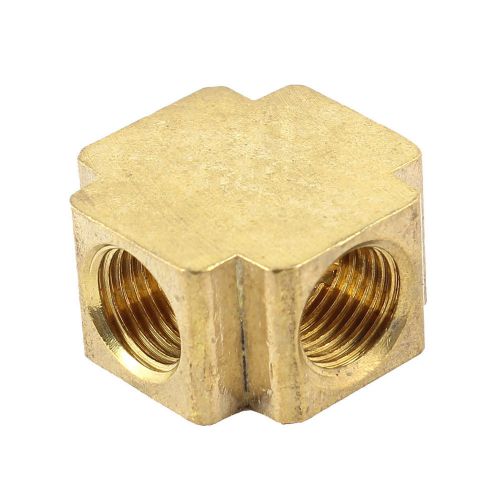 Brass 1/4&#034; npt thread 4 ways cross connector pipe adapter coupler joint for sale