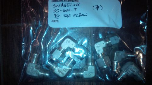 (lot of 7) swagelok 3/8 tee tube 316ss  ss-600-9 for sale