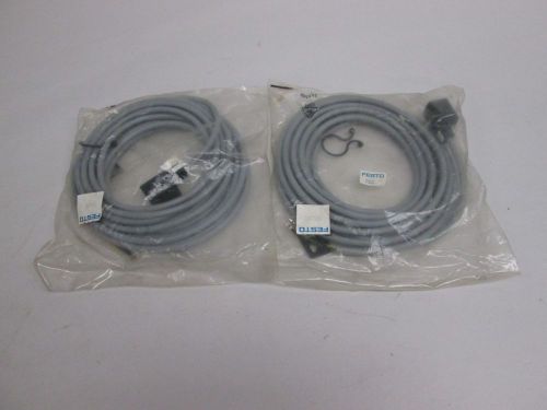 LOT 2 NEW FESTO 30938 KMF-1-230AC-5 PLUG WITH CABLE D276604