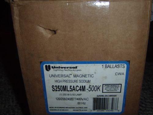 UNIVERSAL MAGNETIC HIGH PRESSURE SODIUM S250ML5AC4M-500K BALLASTS