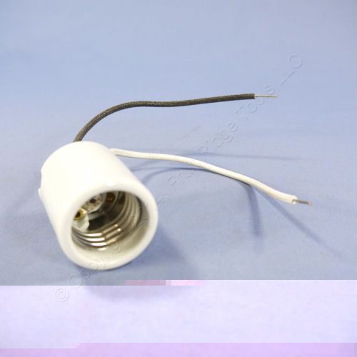 Porcelain Lamp Holder Light Socket 4 KV Pulse Rated 600W 600V 7&#034; Lead 70045-7