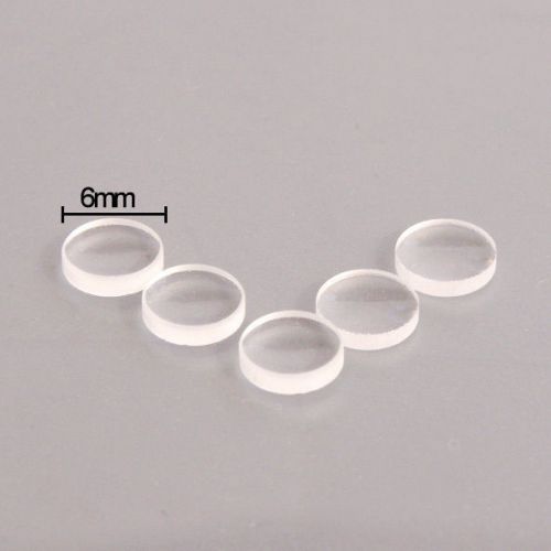 1pc 6mm Flat-Convex Beam Collimation Glass Lens 532nm Green 650nm Red Laser LD