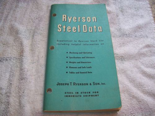 RYERSON STEEL DATA SUPPLEMENT TO RYERSON STOCK LIST (1956)