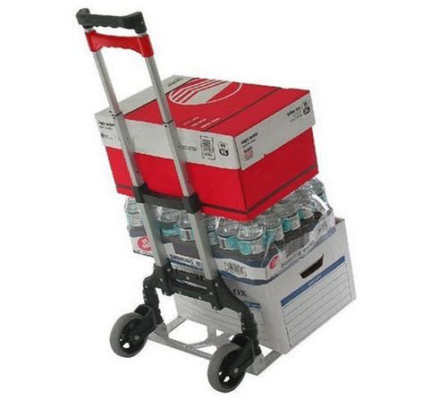 150 lb aluminum compact foldable hand truck dolly portable lightweight cart new for sale