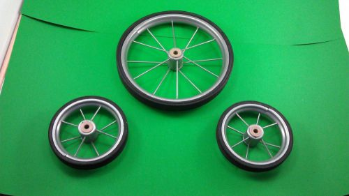 1 LARGE &amp; 2 SMALL REPLACEMENT LUGGAGE CART WHEELS