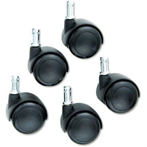 Corporate Express Hard Floor Chair Casters, 5 pack 2&#034;, Black Desk Furniture NEW