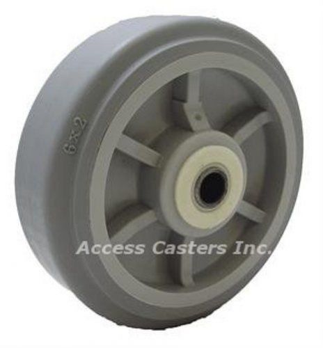 8AXS82 8&#034; X 2&#034; Non Marking Rubber on Plastic Wheel, 600 lb Capacity, 2-3/16&#034; Hub