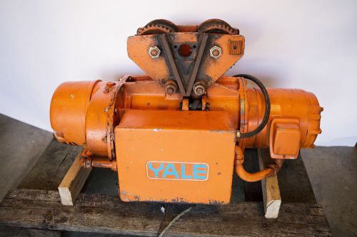 Yale 2 ton electric cable hoist w/ trolley for sale