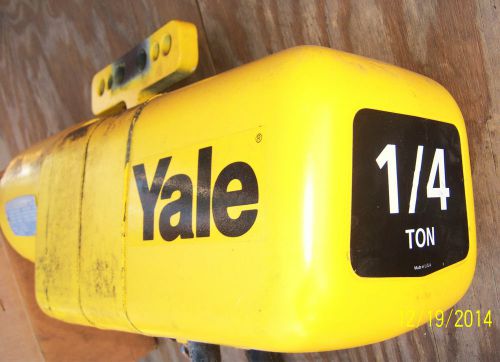 YALE 1/4 TON ELECTRIC CHAIN HOIST WITH PUSH TROLLEY FOR SALE!!!