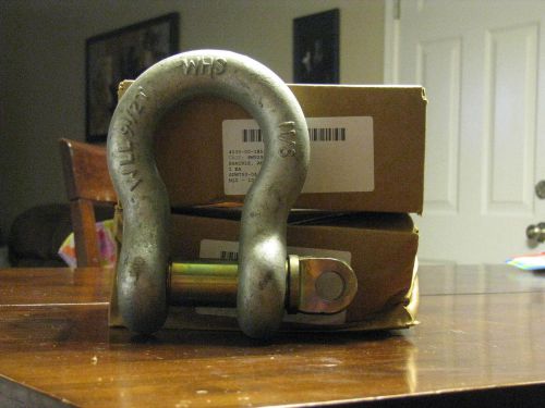2 brand new 9 1/2 ton anchor shackles 1 1/8&#034; diameter for rigging or lifting for sale