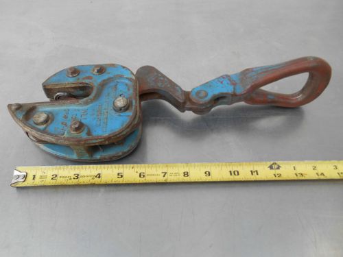 No. 21  metal grip 0&#034;- 3/4&#034;  wll 1 ton merrill bros vertical plate lifting clamp for sale