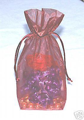 20 pcs 5.5x1.5x10.5 burgundy gusset fabric bags wedding for sale