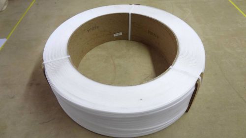 1/2&#034; x 8200&#039; WHITE Polypropylene polyband Strapping wrapping roll 29&#034; OD