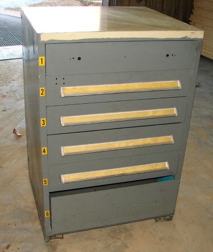 VIDMAR 6 DRAWER INDUSTRIAL TOOL STORAGE CABINET 30 X 28 X 44 ***FAIR***