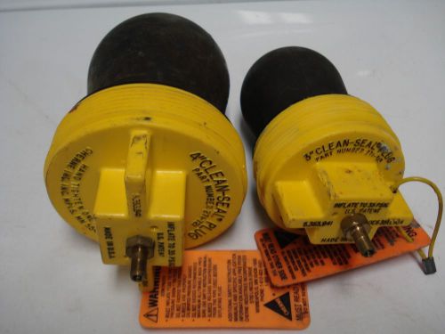 Cherne ind 271-721/271-713 clean-seal pneumatic test plug 4&#034; and 3&#034;lot of 2 for sale