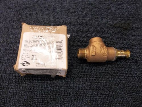 Cash acme brass pressure relief drain valve fwc 1/2&#034; 175 psi 09563-0125 new for sale