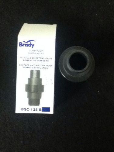 Brady Sump Pump Check Valve BSC-125B With Instructions   New Old Stock