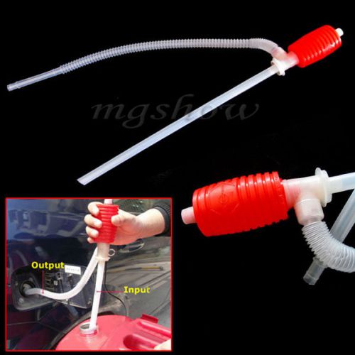1xportable manual car siphon hose liquid gas oil water transfer hand pump sucker for sale