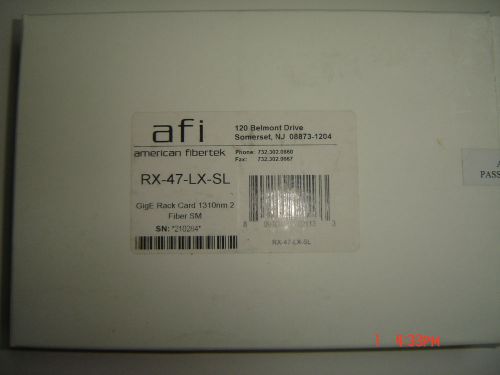 American Fibertek RX-47-LX-SL GigE Rack Card