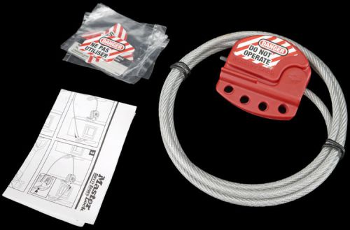 NEW Master Lock 8611 Standard Adjustable 6&#039; Group Cable Hasp Lockout/Tagout LOTO