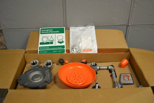 New guardian emergency drench shower w/ stainless eyewash station - g1902 for sale