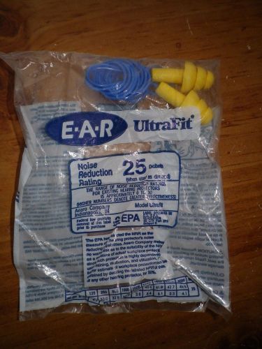 1 Pair of E-A-R UltraFit Reusable Ear Plugs -Sealed Individual Bags