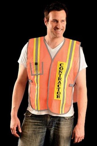 Contractor/xl - contractor break away safety vest with reflective strips - new for sale