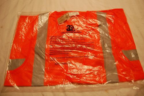 3A Orange Safety Vest with Zipper and Pockets C2400 L