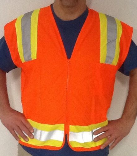 *NEW* DIAMOND 2XL HIGH VISIBILITY REFLECTIVE SAFETY VEST ANSI/SEA  Sleeveless