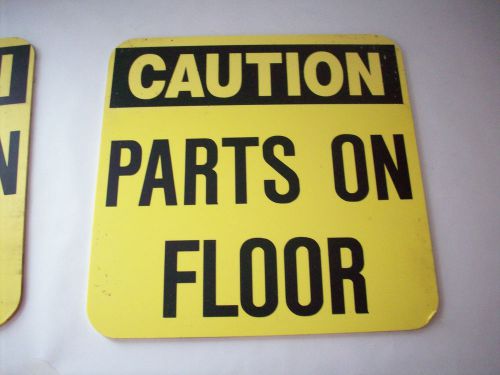 2 Caution Parts On Floor Signs