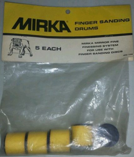 MIRKA Abrasives - 5 COUNT FINGER SANDING DRUMS PN 114 NEW IN PACKAGE