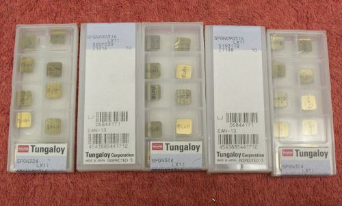 5 SEALED PACKS  50 INSERTS   TUNGALOY  CERAMIC  INSERTS    SPGN 324   (CARBIDE)