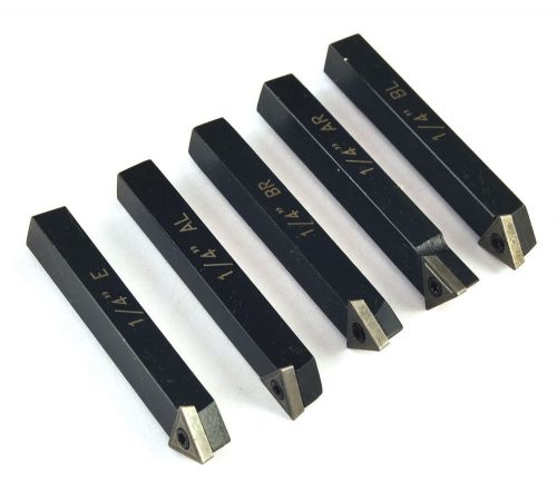 1/4&#034; 5 pc indexable c6 carbide insert lathe turning tool for sale