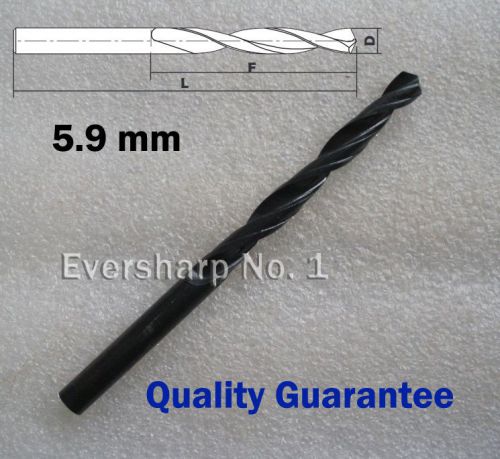 Lot new 10 pcs straight shank hss rolled twist drill bits dia 5.9 mm(.2323&#034;) for sale