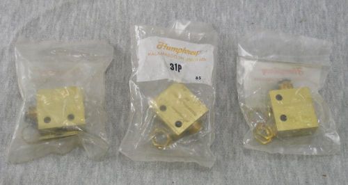Lot of 3 (three) new humphrey tac2 31p valves brass nos push button tac 2 new for sale