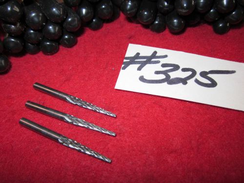 100   u.s.a.  3mm  solid  carbide burrs, cone shape  {325} for sale