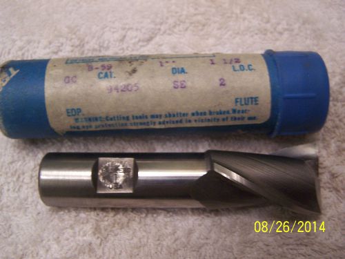 TRW USA 1&#034; DIA  STRAIGHT  SHANK (END MILL) DRILL 3 3/4 inch Long - Flute 2