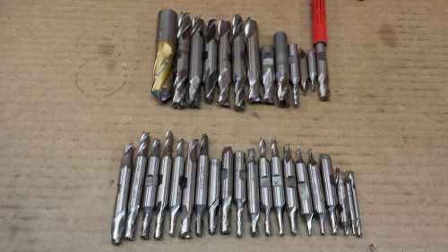 Nice lot of 33 assorted end mills cutters for milling machine/lathe no reserve! for sale